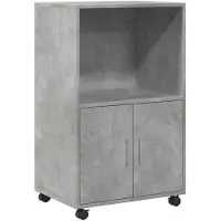 vidaXL Rolkast 55x40x91 cm bewerkt hout betongrijs
