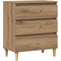 vidaXL Dressoir 60x35x70 cm bewerkt hout artisanaal eikenkleur
