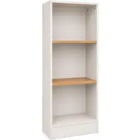 VCM Bücherregal für Aktenordner, Büroregal mit 3 Fächern, H. 114 x B. 52 x 30 cm, Standregal für Büro und Homeoffice - Dilos
