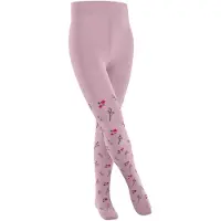 Falke Little Flowers dun gedessineerd katoen panty kinderen roze - maat 110-116