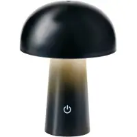 Grundig Paddenstoel Tafellamp – Oplaadbare Nachtlamp met USB-C Kabel – Touchbediening Met Lichtstanden – Draagbare Designlamp voor Slaapkamer of Woonkamer – Zwart