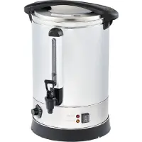 Gredil Profi warmwaterdispenser, 10 liter – Geschikt voor glühwein en thee, met thermostaat van 30° tot 110°C