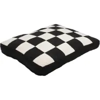 Laroy Cozy Block hondenkussen zwart/wit M