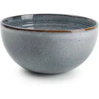 Ona Soepkommen Duna Blue - Set van 4 Kleine Kommen - Reactief Glazuur Aardewerk - Vaatwasser, Magnetron & Ovenbestendig - ø 14 cm