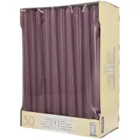 Starpak 50 Kandelaarkaarsen Ø 2,2 cm · 25 cm violet