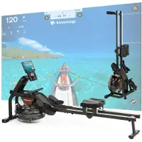 Christopeit Sport Christopeit Roeitrainer Garda met waterweerstand - verhoogde stoel - Bluetooth - Waterroeitrainer - Full-body workout