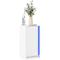 vidaXL Dressoir met LED 42,5x34x85 cm bewerkt hout wit