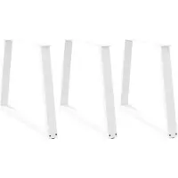 vidaXL Eettafelpoten 3 st V-vormig 90x(72-73,3) cm staal wit