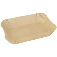 Papstar 10x 100 Bakpapier 22 cm x 14 cm x 45 cm bruin voor heteluchtfriteuses