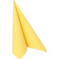 Papstar 8x 20 Servetten ROYAL Collection 1/4 vouw 40 cm x 40 cm geel