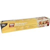 Papstar 6x Bakpapier 100 m x 38 cm bruin in dispenser doos