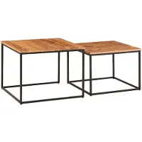 Wohnling Bijzettafelset acacia 60x46x60 cm