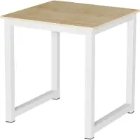 Vdd Keukentafel - bureau tafel - 75 cm x 75 cm - wit bruin