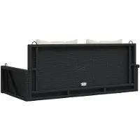 vidaXL Schommelbank met kussens zwart 119x56x48 cm poly rattan