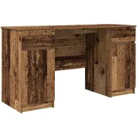 vidaXL Bureau Oud hout Bewerkt hout 140 x 49 x 76 cm