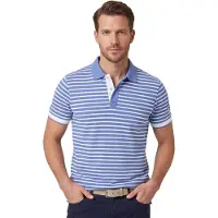 Scotland Blue Otis poloshirt blauw gestreept pique