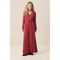 Sissy-Boy Rode maxi jurk met pofmouwen | Maat: M