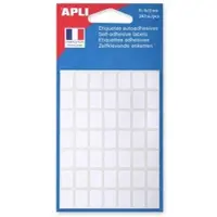 Agipa witte etiketten in etui ft 9 x 13 mm (b x h), 343 stuks, 49 per blad - 6 stuks