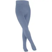Falke Family dun eenkleurig katoen panty kinderen blauw - maat 152-164