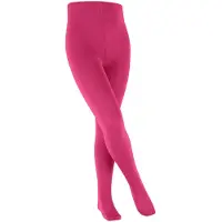 Falke Cotton Touch dun eenkleurig katoen panty kinderen paars - maat 110-116