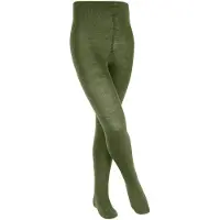 Falke Comfort Wool dik eenkleurig wol panty kinderen groen - maat 80-92