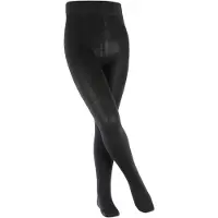 Falke Comfort Wool dik eenkleurig wol panty kinderen zwart - maat 98-104