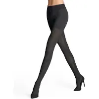 Falke Damen Fable Estate gedessineerd wol panty dames black - maat 3000