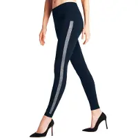 Falke Clean Intensity ondoorzichtig naadloos materiaal legging dames blauw - maat S 36-38