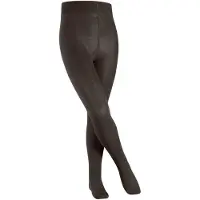 Falke Comfort Wool dik eenkleurig wol panty kinderen bruin - maat 152-164