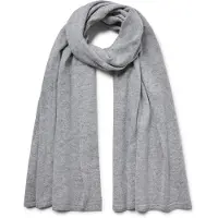 Falke Basic Fine Knit sneldrogend warm kasjmier wintersjaal unisex grijs - maat ONESIZE