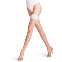 Falke hold-upkousen Lunelle met sierkant in pauwenveer look (1 paar)