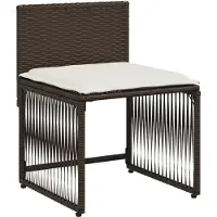 vidaXL 7-delige tuinset met kussens, bruin, polyrotan