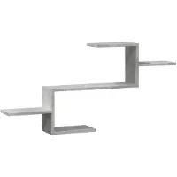 vidaXL Wandschap 104x15x49 cm bewerkt hout betongrijs