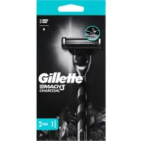 Gillette Mach3 Charcoal Razor + 2 Replacement Blades