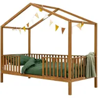 Bopita Robin huisbed 90x200 met poten - Rose Wood