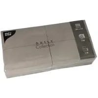 Papstar 6x 150 Servetten DAILY Collection 1/8 vouw 32 cm x 32 cm grijs
