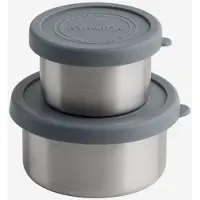 Aya & Ida AYA&IDA - SET Snack Containers - lunchbox - pillendoosje - set voedselcontainer - granola container - 100ml + 200ml - Dark Grey