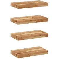 vidaXL Wandschappen 4 st zwevend olieafwerking 60x20x4 cm acaciahout