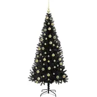 vidaXL Kerstboom Zwart 210 cm PVC