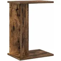 vidaXL Bijzettafel Rook Eiken 35 x 25 x 50 cm Bewerkt hout