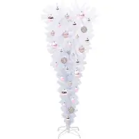 vidaXL Kunstkerstboom met 150 LED Wit 120 cm PVC en Staal