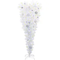 vidaXL Kunstkerstboom met 150 LED Wit 120 cm PVC en Staal