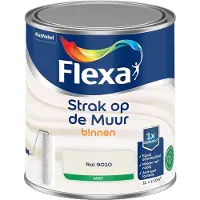 Flexa - Strak Op De Muur Binnen Mat - Gebroken Wit / Ral 9010 - Mengverf - 1 L