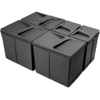 Emuca 8259717 3x15l 2x7l Prullenbak