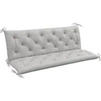 Outsunny bankkussen - polyester/schuimrubber - 98x150x8 cm - grijs