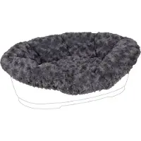 Flamingo Hondenkussen Tuck Cuddly Grijs L – 81x51x24 cm – elastische pluche hoes – perfect voor Tuck hondenmand –