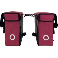 Willex Dubbele Fietstas - Canvas - Reflectie - 46 liter - Universele Bevestiging - Rood