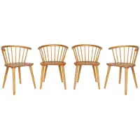 Sweeek - Set van 4 houten en multiplex barstoelen, paula, b 53 x d 47,5 x h 76cm