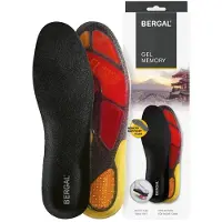 SKECHERS inlegzolen - Bergal Gel-Memory - Nieuwe vormende Skecherzolen - Zwart - Maat 38/39