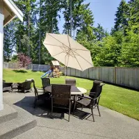 Laura Parasol 300 cm Kantelbaar Hout - Tuinparasol Rond met 30° Kantelfunctie, Balkonparasol, Terrasparasol, Marktscherm, Zonnescherm voor Tuin, Balkon en Terras - Beige -